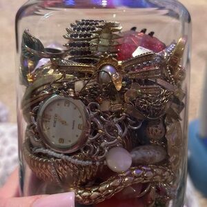 Gold and Silver Decorative Jar